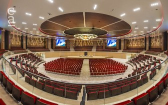 Completed & fully fitted auditorium inside dome structure (summa.com.tr)