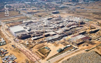 Aerial view of construction site (wbho.co.za)
