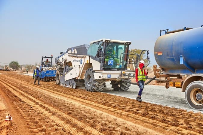 Road reconstruction project in Nigeria applies 'cold recycling' technology