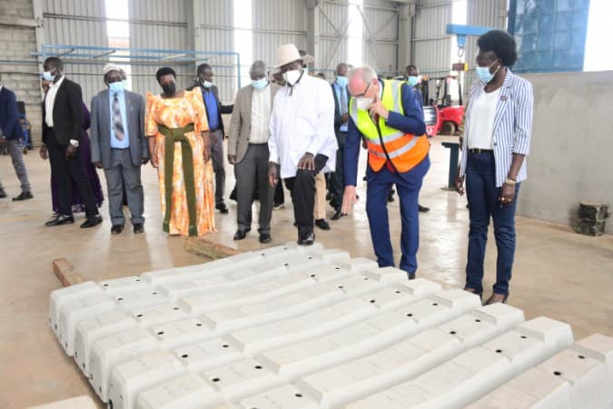 Uganda's President Inaugurates Concrete Sleeper Factory