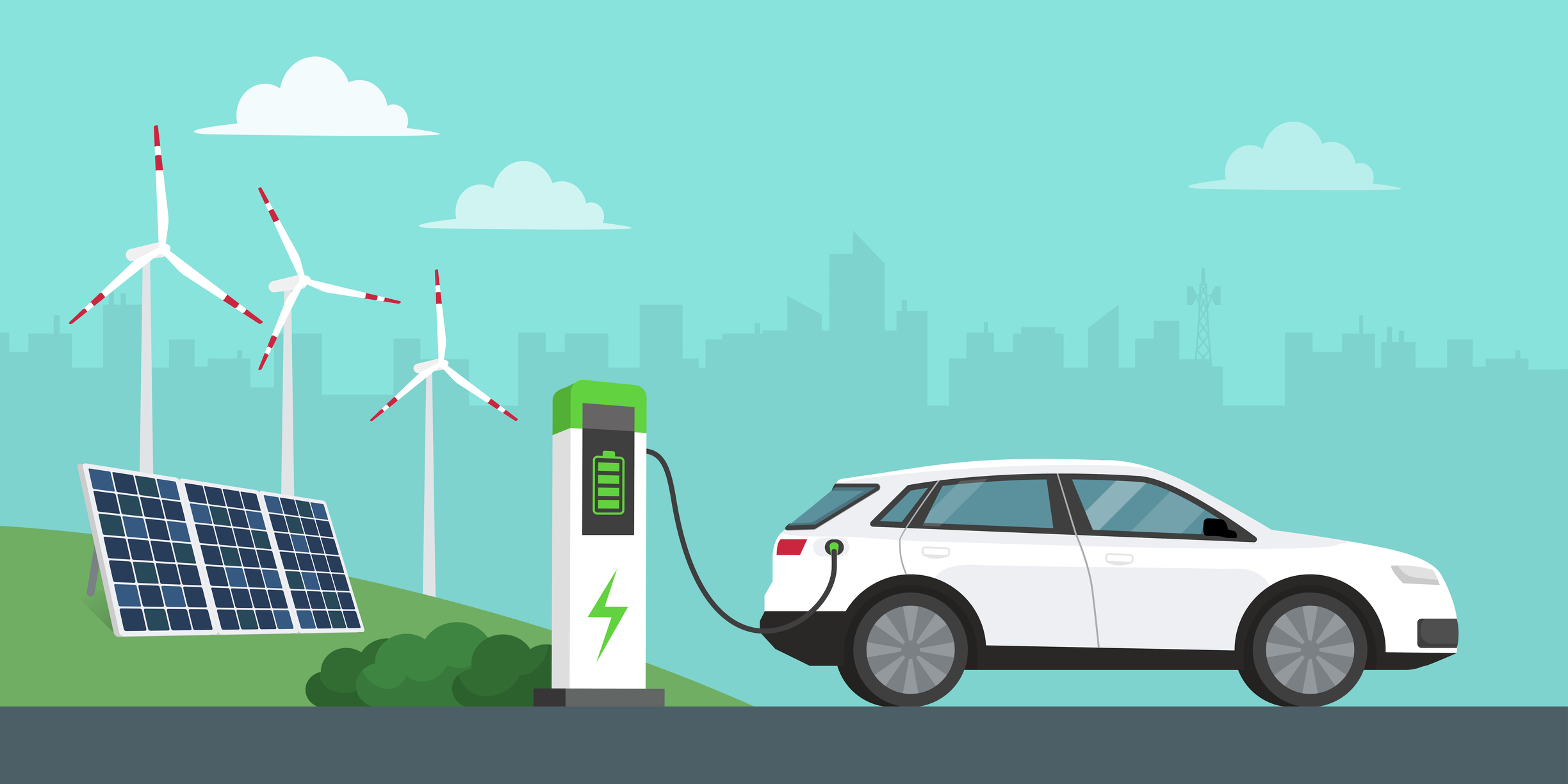 Electric Car charging at Charging Station (Elenabsi | Dreamstime)