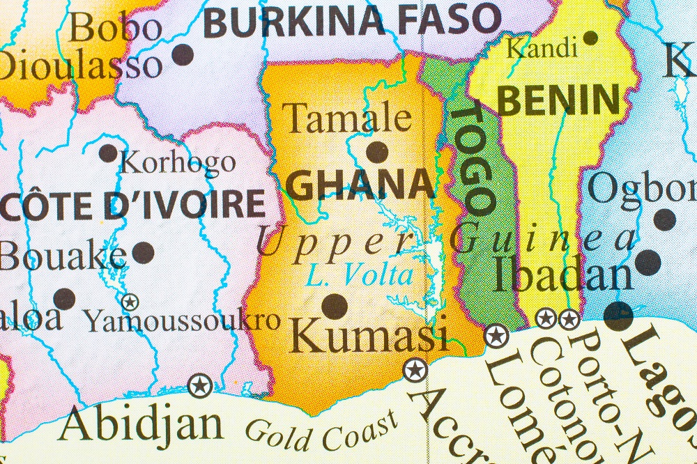 Map of Ghana in West Africa (Rose Joy Vilote | Dreamstime)