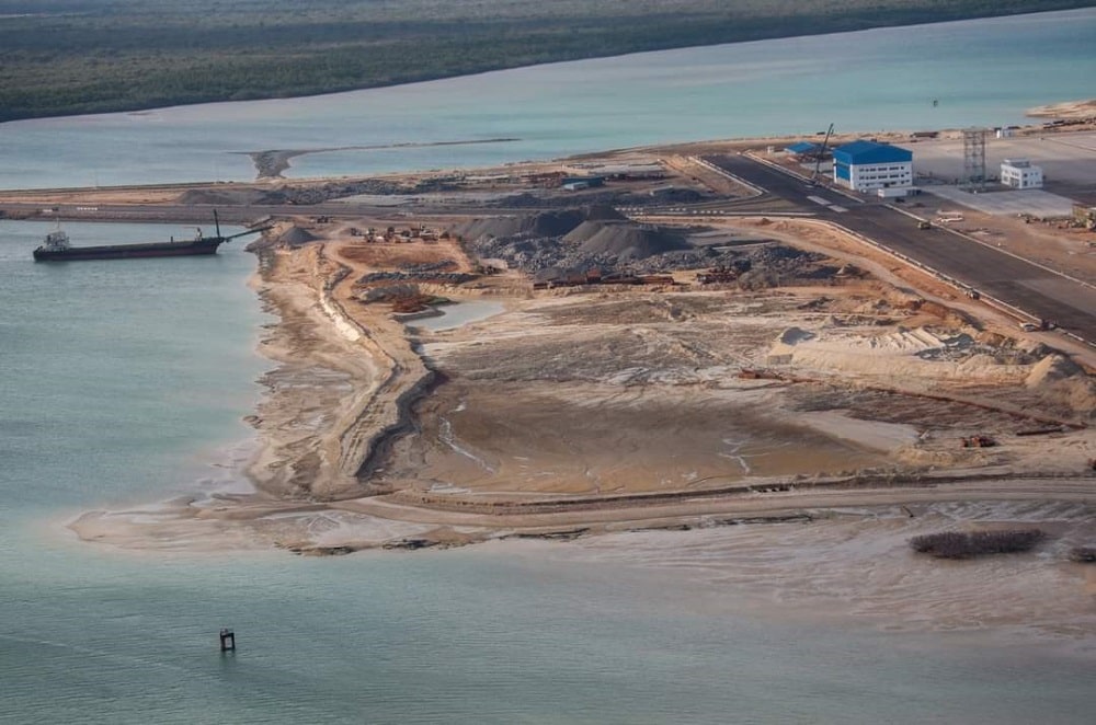 Ongoing construction at Lamu Port (@Kenya_Ports Twitter Handle)