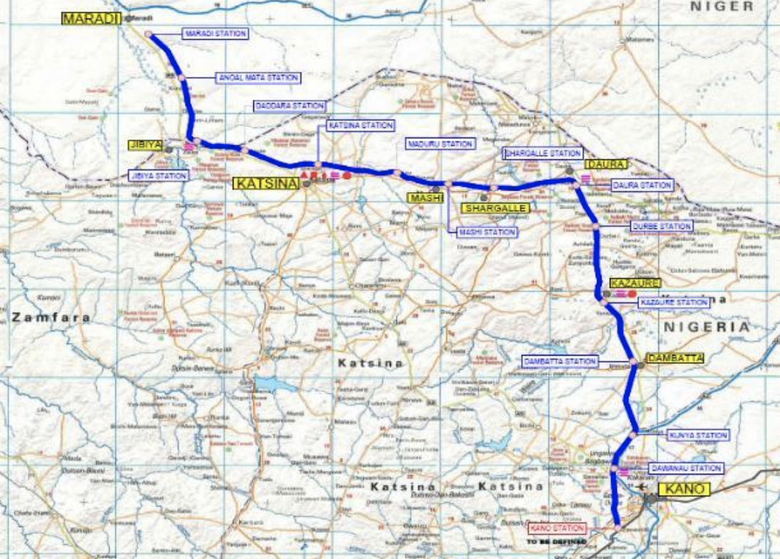 Main line of Kano-Maradi railway Source: Project ESIA report, August 2024