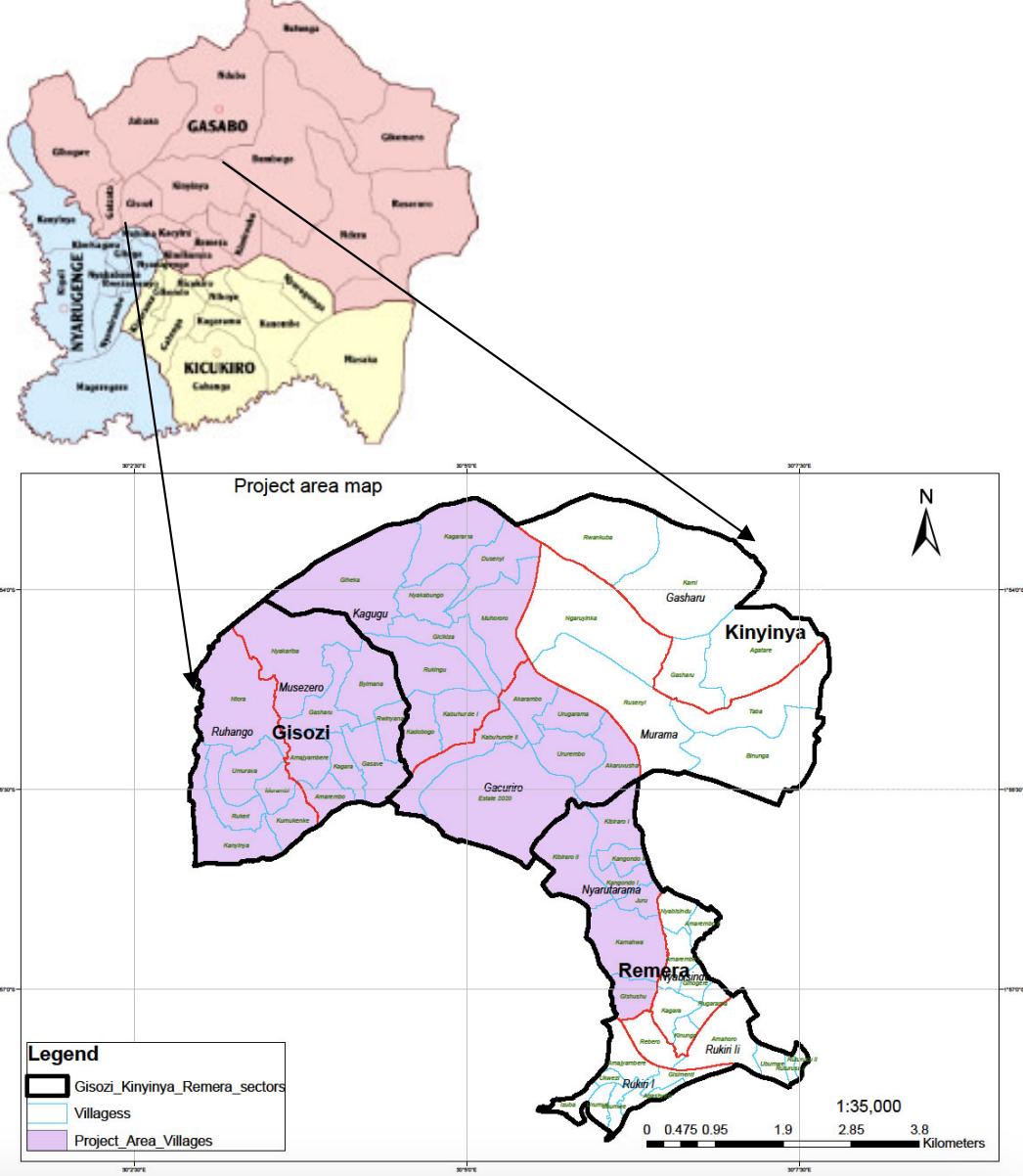 North-Central Kigali water supply project location