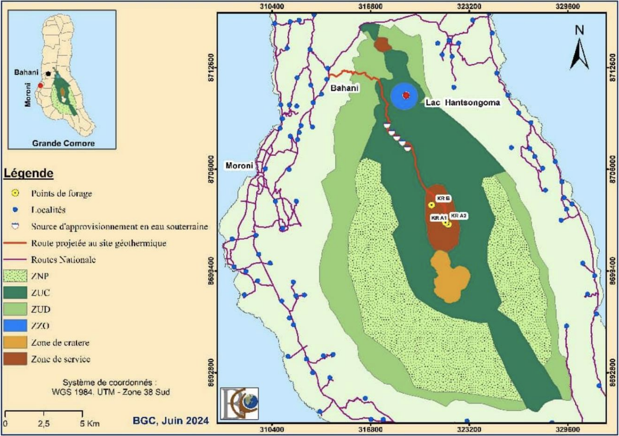 Karthala geothermal project map