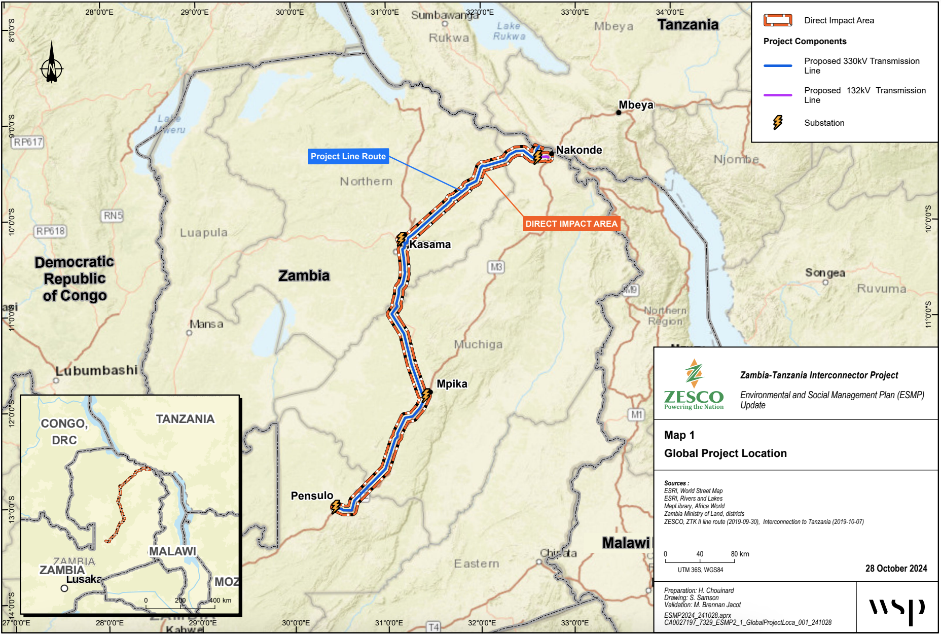 Zambian portion of Tanzania-Zambia power interconnector