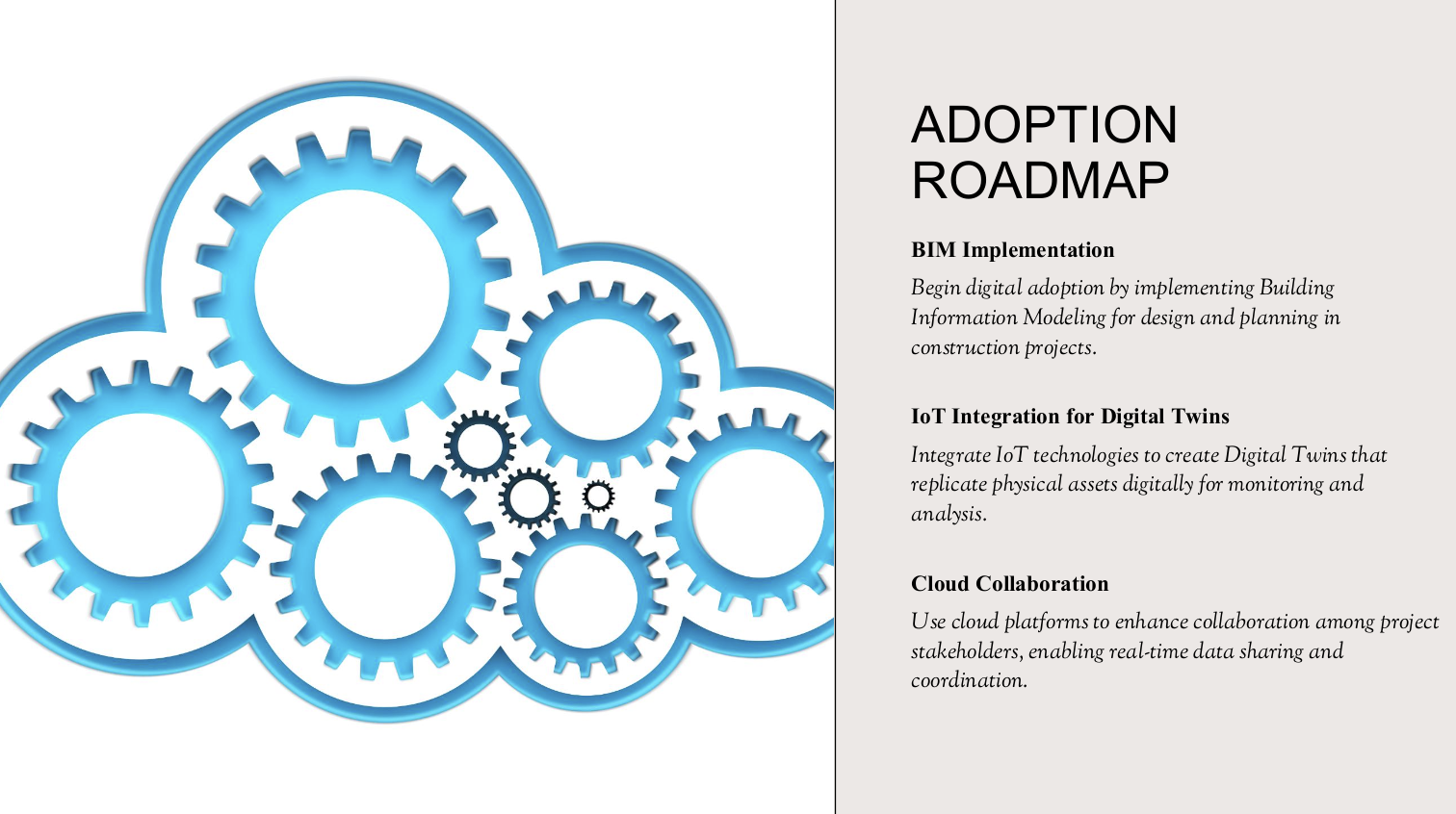 Adoption of technologies in construction and infrastructure industry