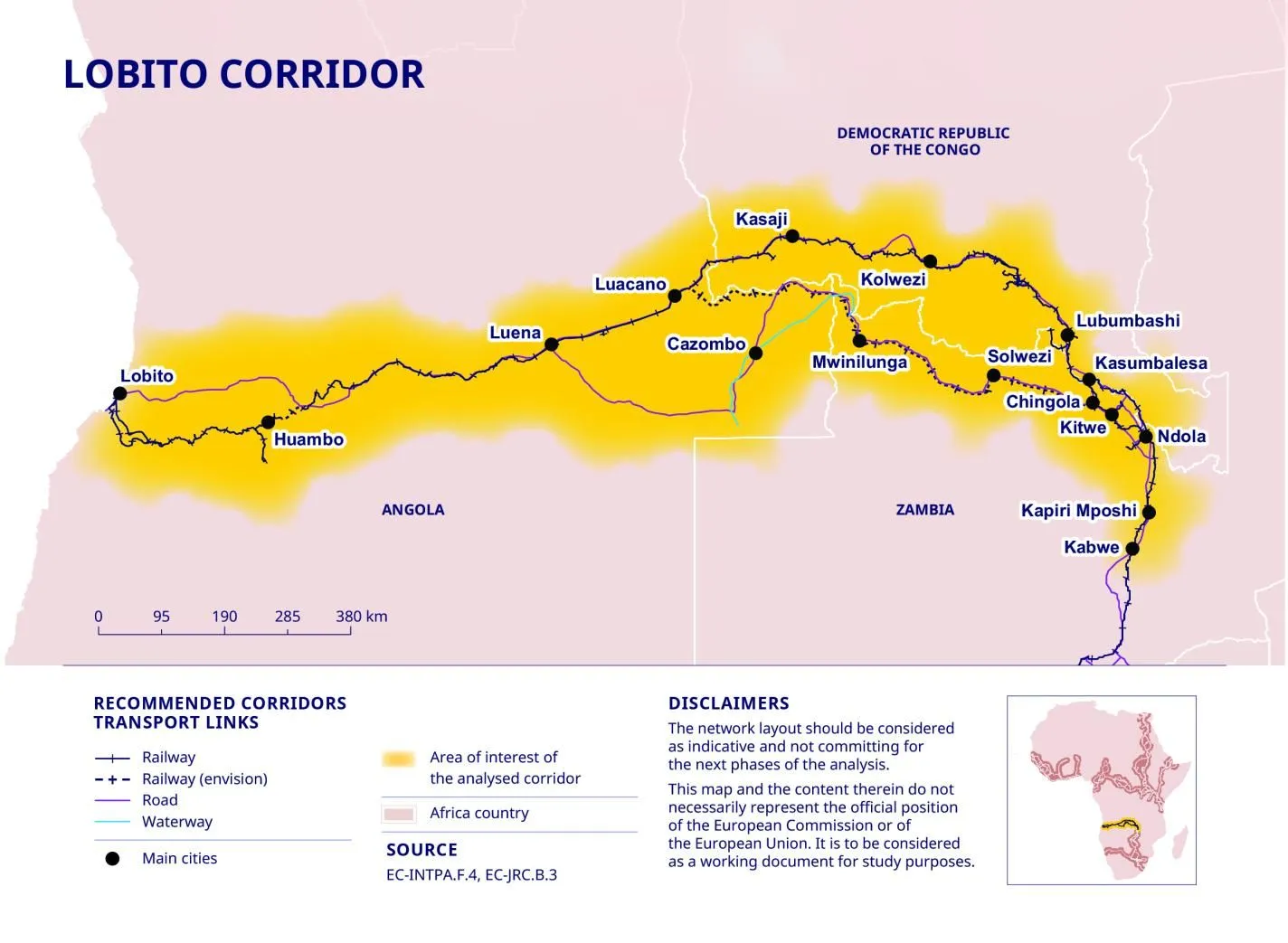 Lobito Corridor map