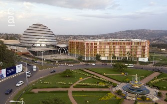 Bird's eye view of completed Convention Centre & Hotel and environs (summa.com.tr)