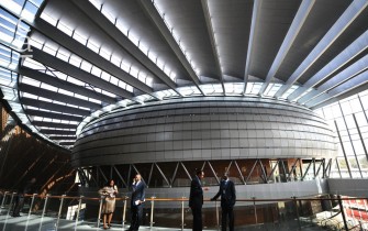 Interior of Completed Conference Centre Building showing Roof Structure (foreignpolicy.com)