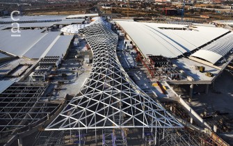 Steelwork for skylight at centre of mall (atterbury.co.za)