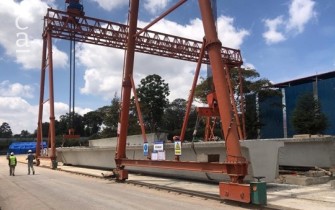 Fabrication of Precast Box Girders at the Kabete Campsite (@NBOExpresswayKE Twitter Handle)