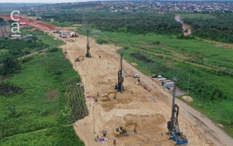 Installation of geotextile encased columns at Onitsha site (second-river-niger-bridge.com) 